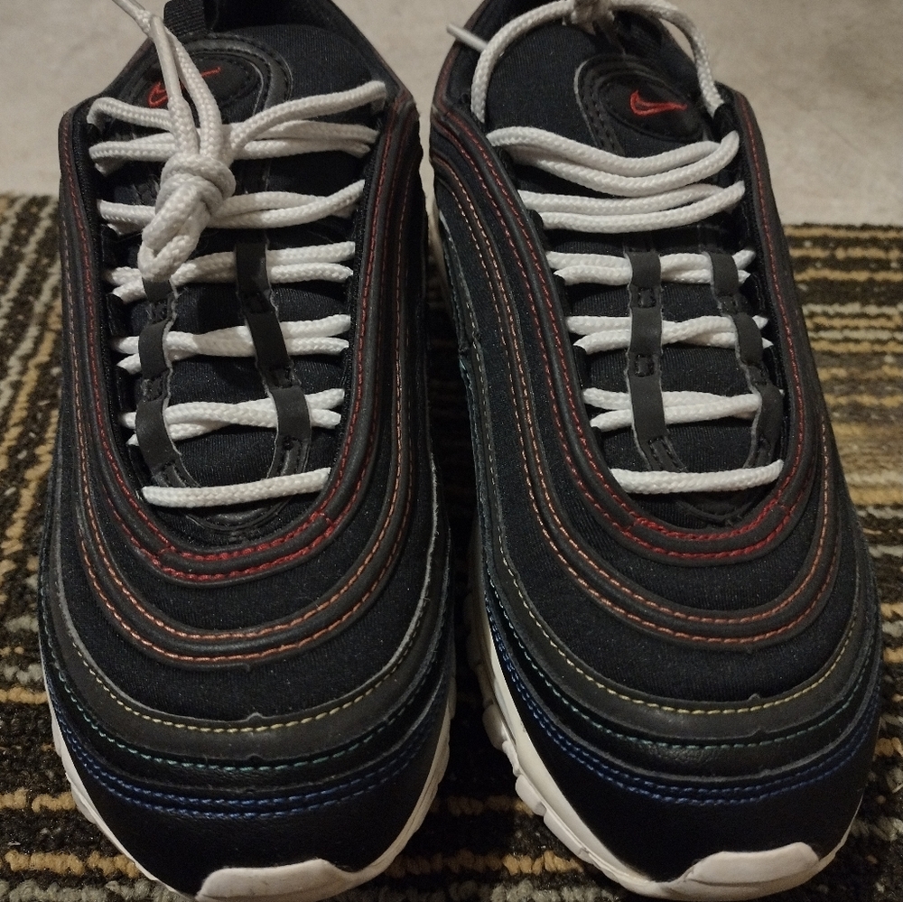 Nike women's Air Max 97 rainbow stitching